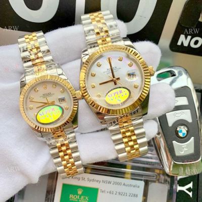 Asia 8215 Rolex Datejust II Jubilee Bracelet 2-Tone White MOP Dial Watch